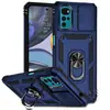 Funda para teléfono móvil Motorola Moto G22 funda militar con ventana deslizante magnética color sólido cubierta trasera funda protectora para teléfono móvil anticaída