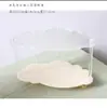 Nova Mesa de Sobremesas Branca Prateleira Madeira Acrílico Branco Suporte de Exibição Mesa Decoração Conjunto de Dez Peças