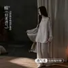 Algodón de Buen Dormir Estilo Primavera y Otoño Algodón Tejido Pijamas Ultrasuaves para Mujer Estilo Sencillo Solapa Pequeña Ropa de Casa Conjunto de Manga Larga
