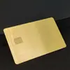 Acero inoxidable 304 oro cepillado tarjeta chip creativa americana negro mate metal tarjeta de crédito fabricación 0.8 grosor banda magnética