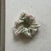 Goma para el pelo de retazos color crema para Primavera y Verano con un Toque de Lujo, Dulce Accesorio para el Cabello con Borde de Encaje, Nuevo Estilo de Lazo para Cola de Caballo