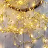 Luzes de Fio de Hera com Folhas Douradas Simuladas Luzes de Fio Coloridas de LED com Luzes de Fada para Decoração de Feriado de Natal e Iluminação de Ambiente