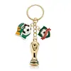 Chaveiro de Liga de Copa do Mundo de Futebol, Taça Troféu, Estádio, Pingente de Chuteira de Futebol, Acessórios DIY, Atacado em Estoque