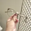 Estilo Ins Versión Coreana Nuevo Marco de Gafas Liso Artístico Lentes Lisos Anti-Luz Azul para Estudiantes con Lentes Graduados