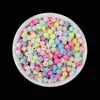 Cor Macaron Contas Redondas com Furo/Sem Furo Contas Acrílicas Corrente para Celular DIY Colar Joias com Contas Acessórios