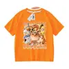 Camiseta Infantil Divertida con Estampado de Perro con Cuchillo y Escudo Ropa de Manga Corta para Niños Perro con Cuchillo y Escudo Camiseta de Media Manga 100% Algodón para Niños y Niñas