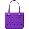 Essencial de verão estilo férias bolsa de praia eva bolsa com furos para natação ao ar livre compras bolsa de mão pequena e fresca da Coreia do Sul