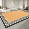 Alfombrilla de Lujo Antideslizante Color Crema para Sofá de Sala de Estar, Alfombra Lavable para Mesita de Noche de Dormitorio, Alfombra para Mirador, Alfombrilla para Mesa de Café
