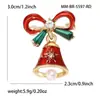 Nova Broche Sino de Gota de Óleo Artesanal com Strass Europeu e Americano Transfronteiriço Elementos Exquisitos de Natal Festivo Versátil Acessórios Masculinos e Femininos