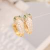 Pendientes de serpiente con gotas de aceite multicolor, joyería transfronteriza entre Europa y Estados Unidos, con personalidad en pendientes de moda de lujo E415