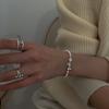 Pulsera de Plata Esterlina 925 Smiley Lucky para Mujer Diseño Nicho ins Sentido Avanzado Estilo Frío Lujo Ligero Simple Estilo Japonés y Coreano