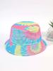 Sombrero de pescador con estampado tie-dye reversible para hombre y mujer, sombrero de cuenca para protección solar en verano al aire libre