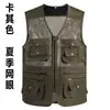 Chaleco de Múltiples Bolsillos Transfronterizo Chaleco Delgado de Verano para Hombre Malla Chaleco de Pesca para Exteriores Chaqueta sin Mangas Chaleco de Fotografía Ropa para Hombres de Mediana Edad