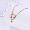 Colar com pingente original Moon Splash Star River 2024 Nova luz de luxo colorida pedra esmaltada corrente de clavícula de alta qualidade namorada namorada