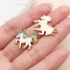 Colgante de Unicornio de Dibujos Animados Lindo de Aleación para Pendientes, Collares, Llaveros, Accesorios de Joyería DIY
