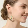 Joias Estilo Celebridade da Internet Contas de Arroz Geométricas Distintas Brincos Bohemianos Envolventes Brincos Elegantes Vintage