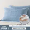 Toalla de Almohada de Gasa de Algodón Puro Paquete Único Correa Antideslizante Fija Funda de Almohada para Pareja Toalla Estilo Europeo Atmosférico Simple Toalla de Almohada