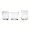 Copo de Vidro Transparente para Vela de Aromaterapia, Copo Vazio, Suporte de Vela Redondo Simples Espessado, Ornamento de Copo de Vela para Óleo Essencial de Aromaterapia Caseiro