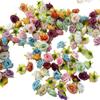 Simulação rosa flor cabeça diy material feito à mão decoração de casamento pequena flor camélia pano de seda rosa cocar chapéu broto
