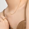 Moda Personalidad Nuevo Nicho Simple Combinable Cadena de Hueso de Serpiente Cadena de Cuentas Cadena Desnuda en Forma de O Girasol Acero Titanio Cadena para Clavícula