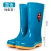 Botas de chuva, sapatos impermeáveis, sapatos de borracha, galochas, sapatos de trabalho quentes e antiderrapantes para cozinha de adultos, femininos, da moda, de cano médio, forrados com fleece