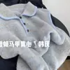 Chaleco de Punto Rayado con Cuello Polo sin Mangas para Mujer Otoño 2025 Nuevo Top para Vestir por Capas
