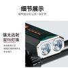 Luz de bicicleta transfronteriza con bocina de carga USB, faro para bicicleta de montaña, iluminación nocturna, accesorios para equipos de ciclismo