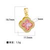Pingente Único de Cobre Micro-Incrustado Fundido Estilo Joia de Luxo Leve Coração Oval Incrustado com Pedras Preciosas Coloridas Diamante Completo Acessórios para Colar DIY