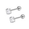 Aço inoxidável clássico zircônia piercing de língua Amazon mais vendido piercing de argola para língua reta joia AliExpress atacado transfronteiriço