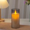 Control Remoto Transfronterizo Luz de Vela Electrónica LED Portavasos Acrílico Vela Gris Morandi Luz de Atmósfera Romántica para Bodas Venta al por Mayor