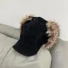 Sombrero Lei Feng de Gamuza Estilo Japonés Otoño e Invierno, Tendencia Retro, para Hombres y Mujeres, Cálido, a Prueba de Viento y Frío, con Orejeras de Felpa