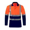 Ropa de trabajo reflectante de manga larga para comercio exterior transfronterizo, ropa de trabajo de secado rápido talla europea, tiras fluorescentes, ropa de protección laboral transpirable y resistente al desgaste