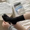 Calcetines Anti-Pilling para Mujer de Primavera y Otoño, Calcetines de Algodón Puro con Lunares y Dedos Separados para Mujer, Calcetines de Media Pantorrilla sin Costuras con Volantes, Calcetines Japoneses Adelgazantes de Dos Dedos