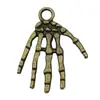 Conjunto Misto de 20 Pingentes Vintage de Abóbora Verde, Caveira e Morcego, Ligas Metálicas DIY Acessórios para Joias para Pulseiras e Colares de Halloween