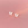 Nalan s925 prata diamante-embutido bonito orelha de coelho headband ear studs doce brincos frescos femininos M01100