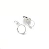 10 piezas/lote Bandeja de Hierro Gancho de Oreja Francés Bandeja para Pendientes de Piedra del Tiempo Accesorios Simples para Pendientes de Clip DIY