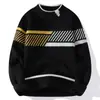 2026 Suéter de Punto Grueso con Bloques de Color Redondo para Hombre Amazon Joven Moda Casual