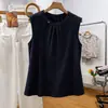 Camisa sin mangas para mujer, nuevo estilo de verano 2026, adecuada para chicas de talla grande, chaleco exterior con mangas acampanadas, top súper elegante