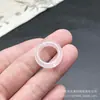 Anillo de Agata Blanca Hielo Natural con Agujero Pasante Anillo para Correr Hecho a Mano DIY con Cuentas, Piezas Sueltas y Otros Accesorios de Joyería Fábrica Venta al por Mayor