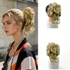 Coque de Cabelo Preguiçoso Estilo Europeu e Americano com Franja Longa Natural Fofa, Peruca de Rabo de Cavalo Fashion