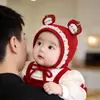 Touca de Bebê Outono Inverno Quente à Prova de Vento Protetora da Moleira Touca Turbante para Bebê Menina Recém-nascido Menina Fofa Touca Fetal