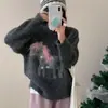 Suéter Jacquard Lantejoula Manga Longa de Natal para Mulheres 2025 Outono e Inverno Novo Design Solto e Macio Gola Redonda Top de Tricô
