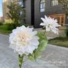 2 dalias individuales, flores artificiales para salón de bodas, exhibición en el hogar, flores falsas al por mayor