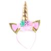 Diadema de unicornio, accesorio para el cabello hecho a mano, decoración para fiesta de cumpleaños de princesas, diadema de Halloween para niñas europeas y americanas.