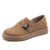 2025 Novos Sapatos Birkenstock de Couro Genuíno com Sola Grossa para Mulheres no Outono Sapatos de Lã Forrada de Inverno Retro Quentes de Pele de Cordeiro para Mulheres Sapatos de Algodão