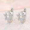 Pendientes 2022 nuevos pendientes de estrella de cinco puntas de plata esterlina para mujer, pendientes de temperamento japonés y coreano, pendientes rojos de Internet