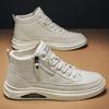 Zapatos de Seguridad de Primavera para Hombre, con Forro Polar, Cálidos, Tenis Versátiles, Otoño Impermeables Zapatos Casuales de Cuero Versátiles para Hombre