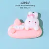 Série Coelhinho de Desenho Animado Coração Arco-Íris Acessórios de Resina DIY Joias DIY Capa de Celular Decoração para Sapato Croc