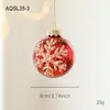 8cm Bola Brilhante Vermelha de Alto Padrão Pó Pegajoso Pó Dourado Bola Galvanizada Decoração de Árvore de Natal Pingente Decoração Suspensa Bola Suspensa