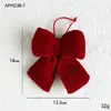 Laço de Natal Pingente de Natal Vermelho Veludo Decoração de Casamento Decoração para Pendurar na Árvore de Natal